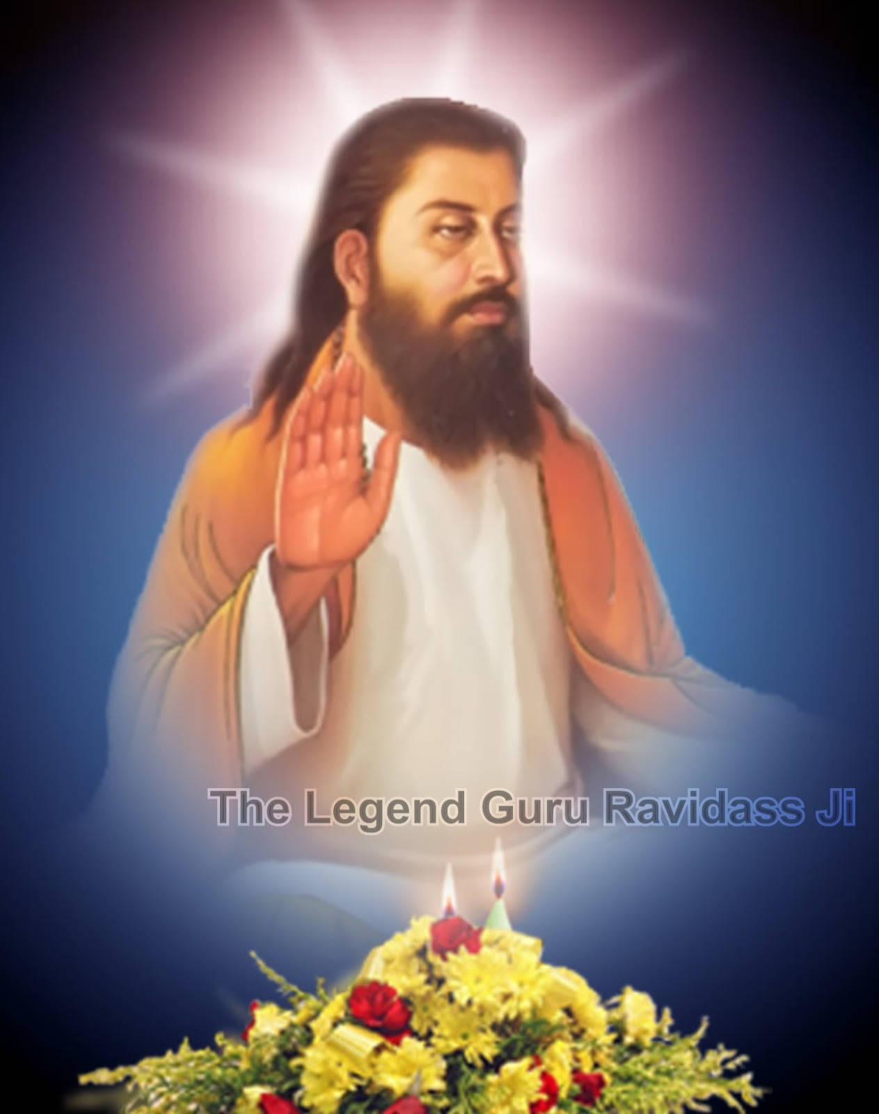 Guru Ravidass Holy Portrait Background