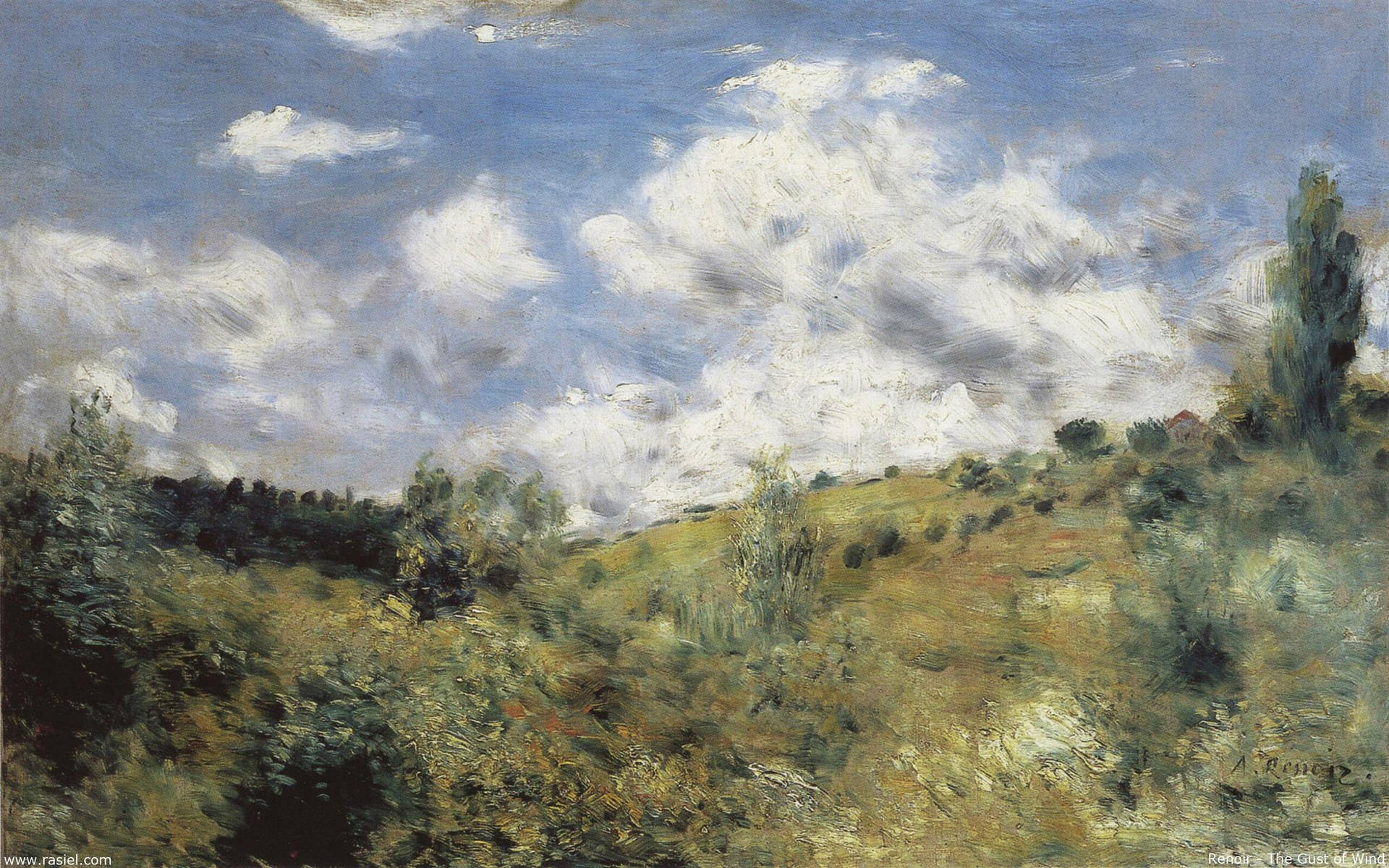 Gust Of The Wind By Renoir Background