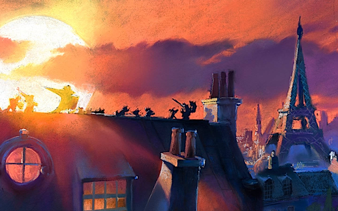 Gusteau's Restaurant In Ratatouille Background