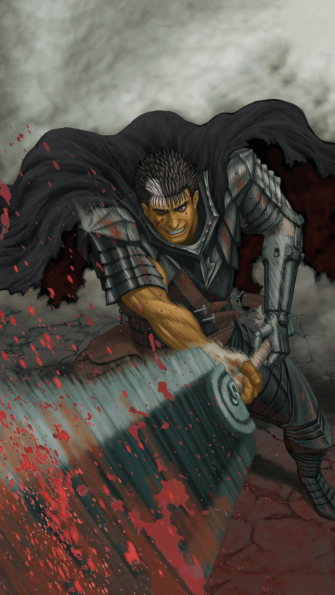 Guts, The Lead Character Of Berserk, Stares Defiantly Into An Unknown Future Background