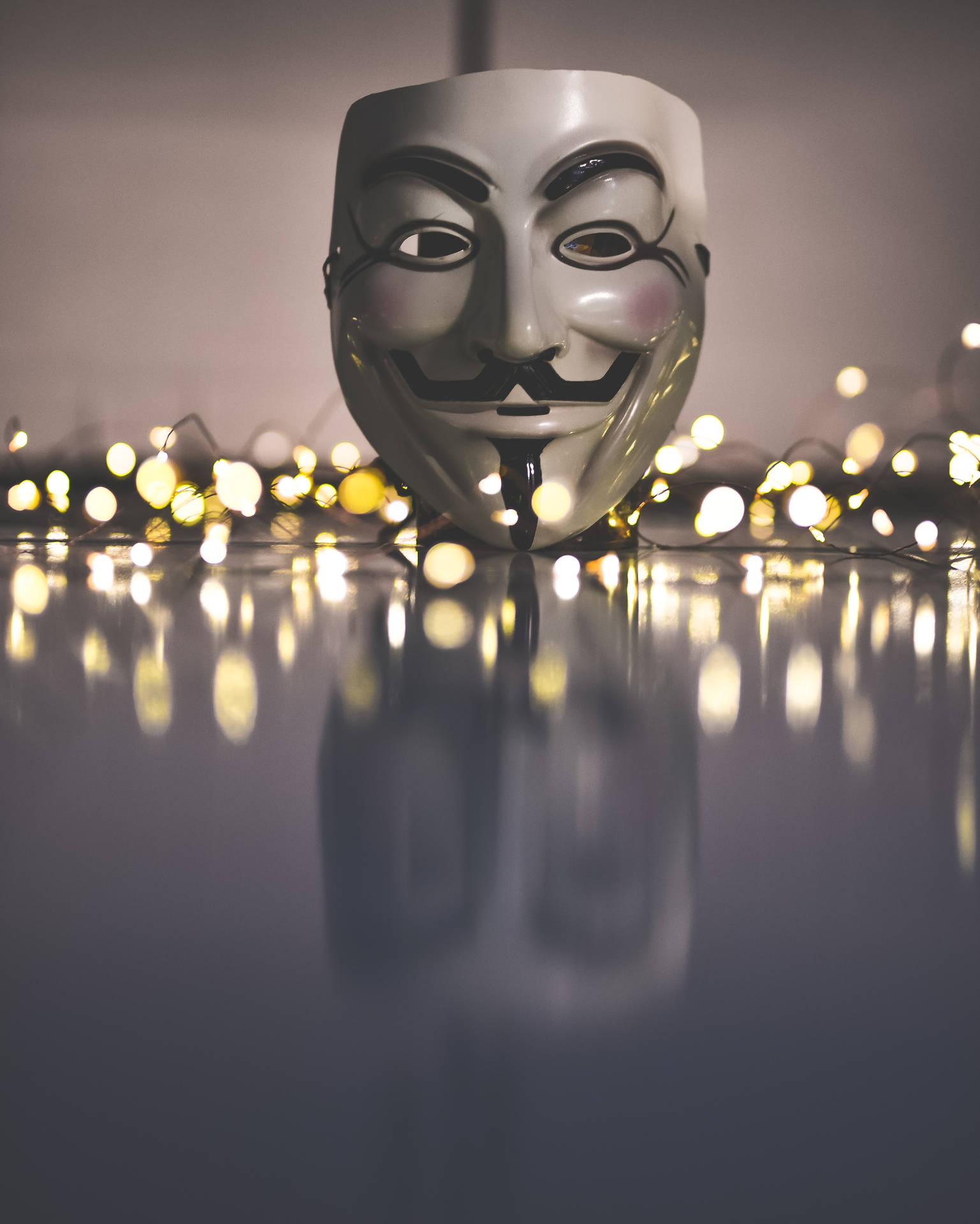 Guy Fawkes Mask Anonymous Bokeh Background