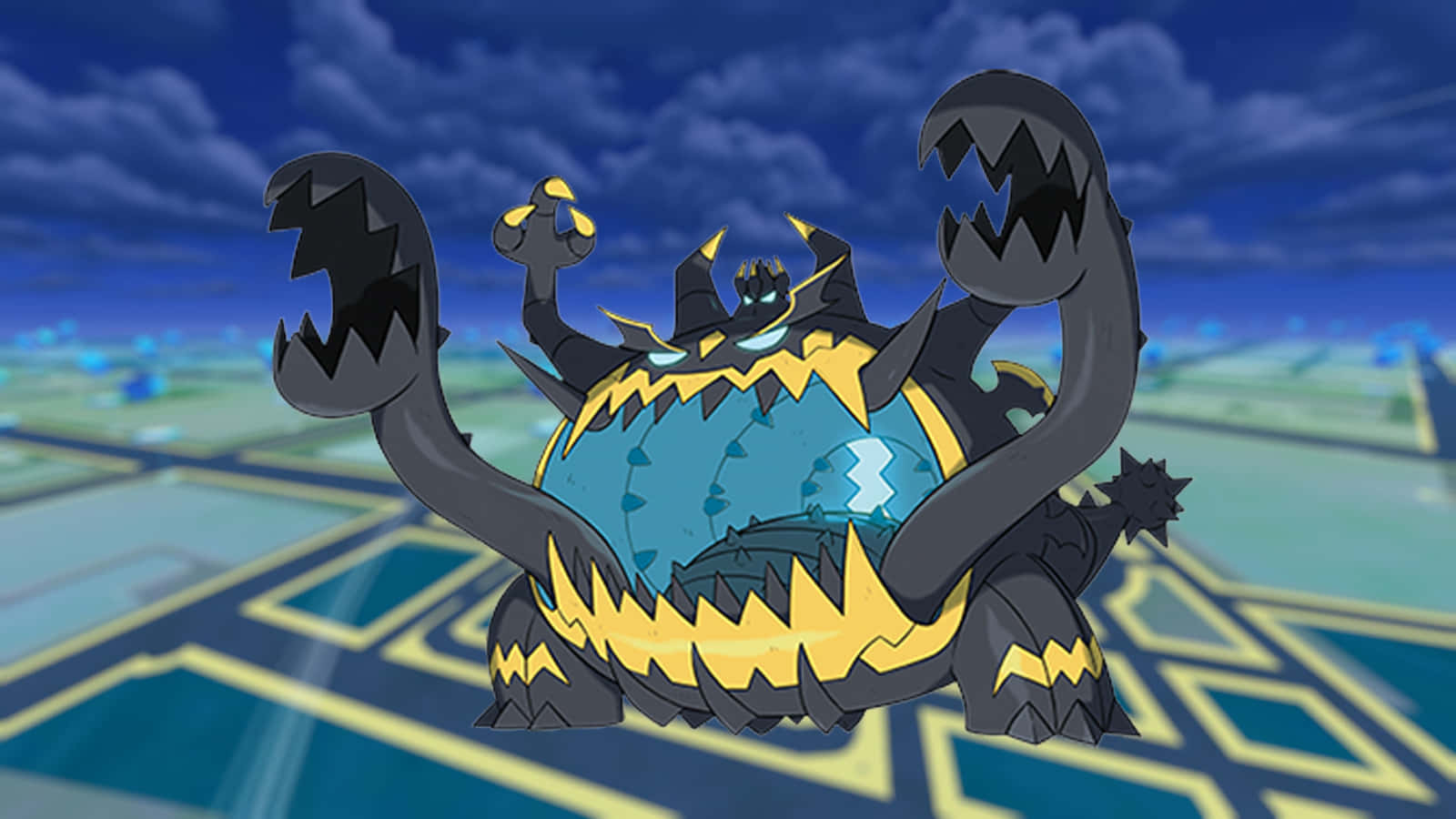 Guzzlord Pokemon Go Night Sky Background