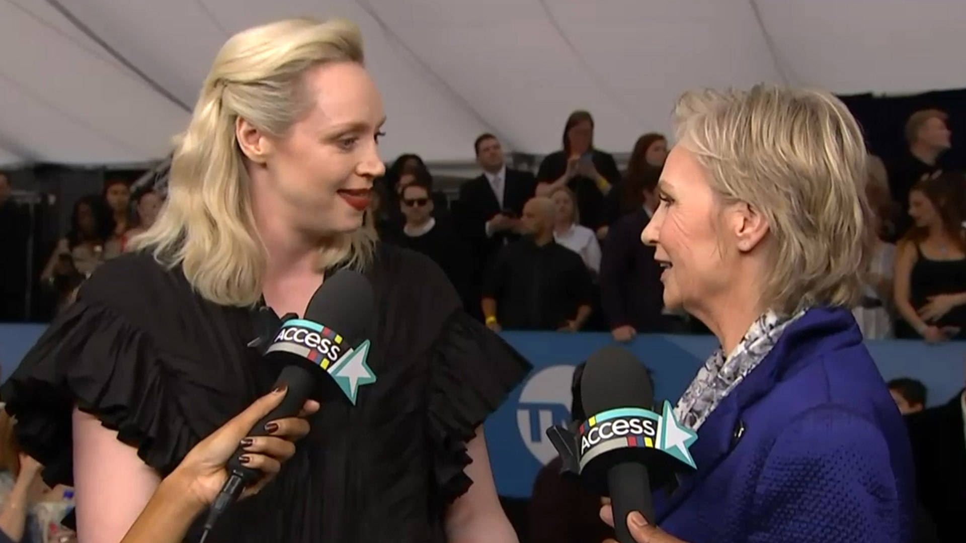 Gwendoline Christie And Jane Lynch Background