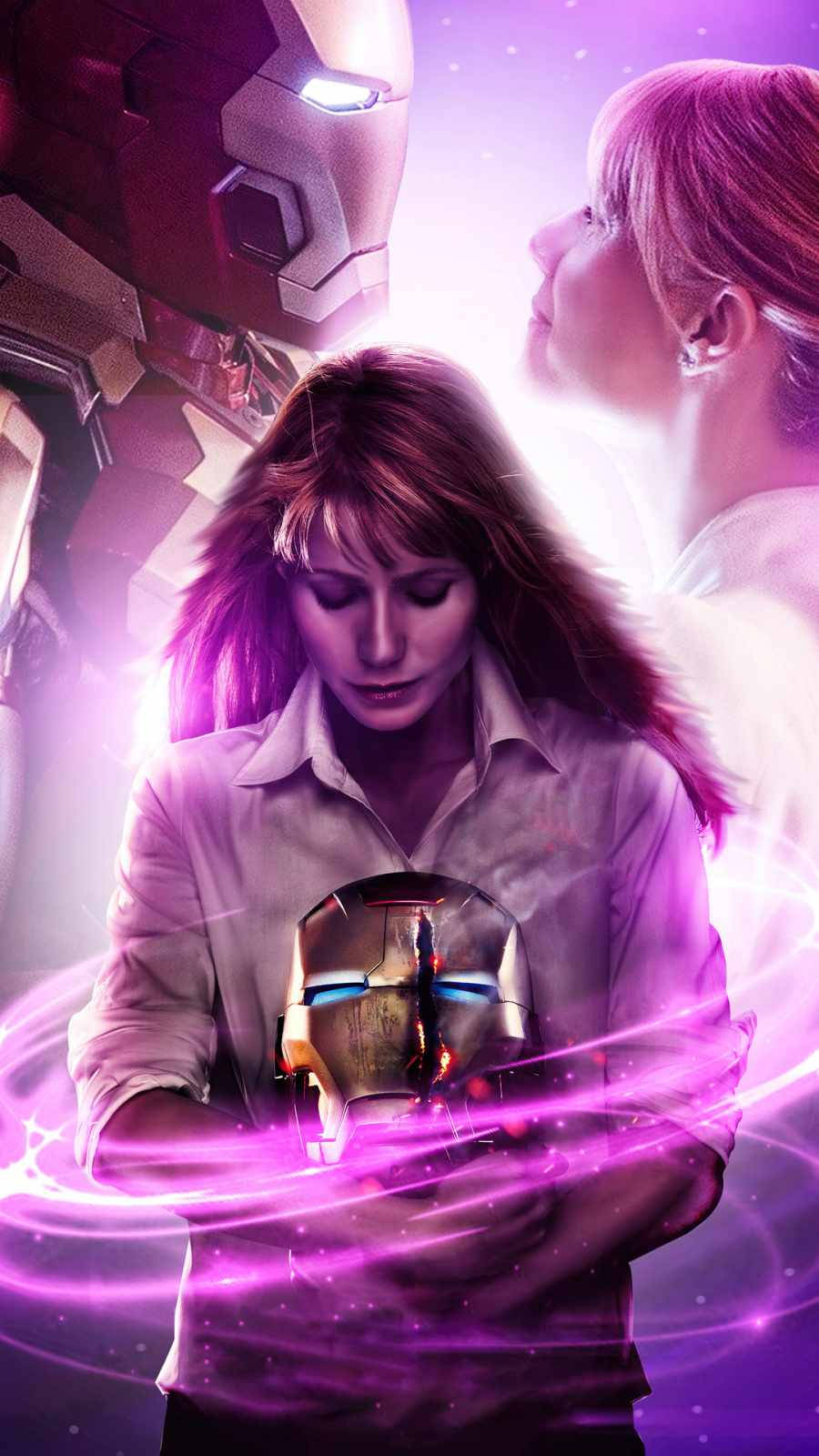 Gwyneth Paltrow As Pepper Potts Iron Man Fanart Background