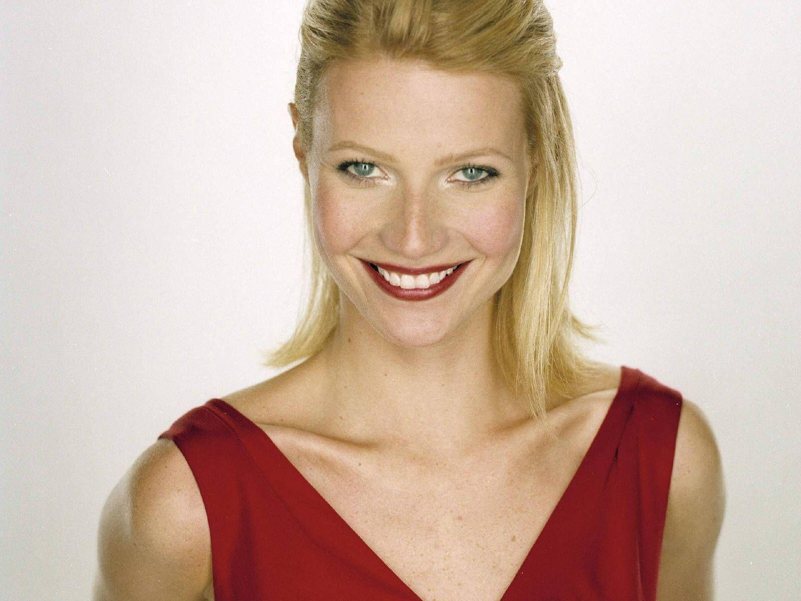 Gwyneth Paltrow Red Top Robert Fleischauer Photoshoot Background