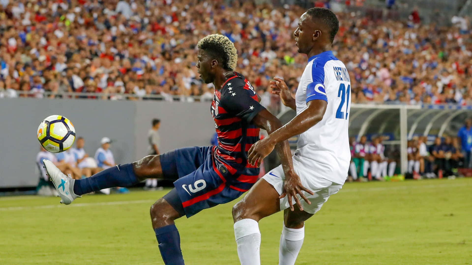 Gyasi Zardes Against Sebastien Cretinoir Background