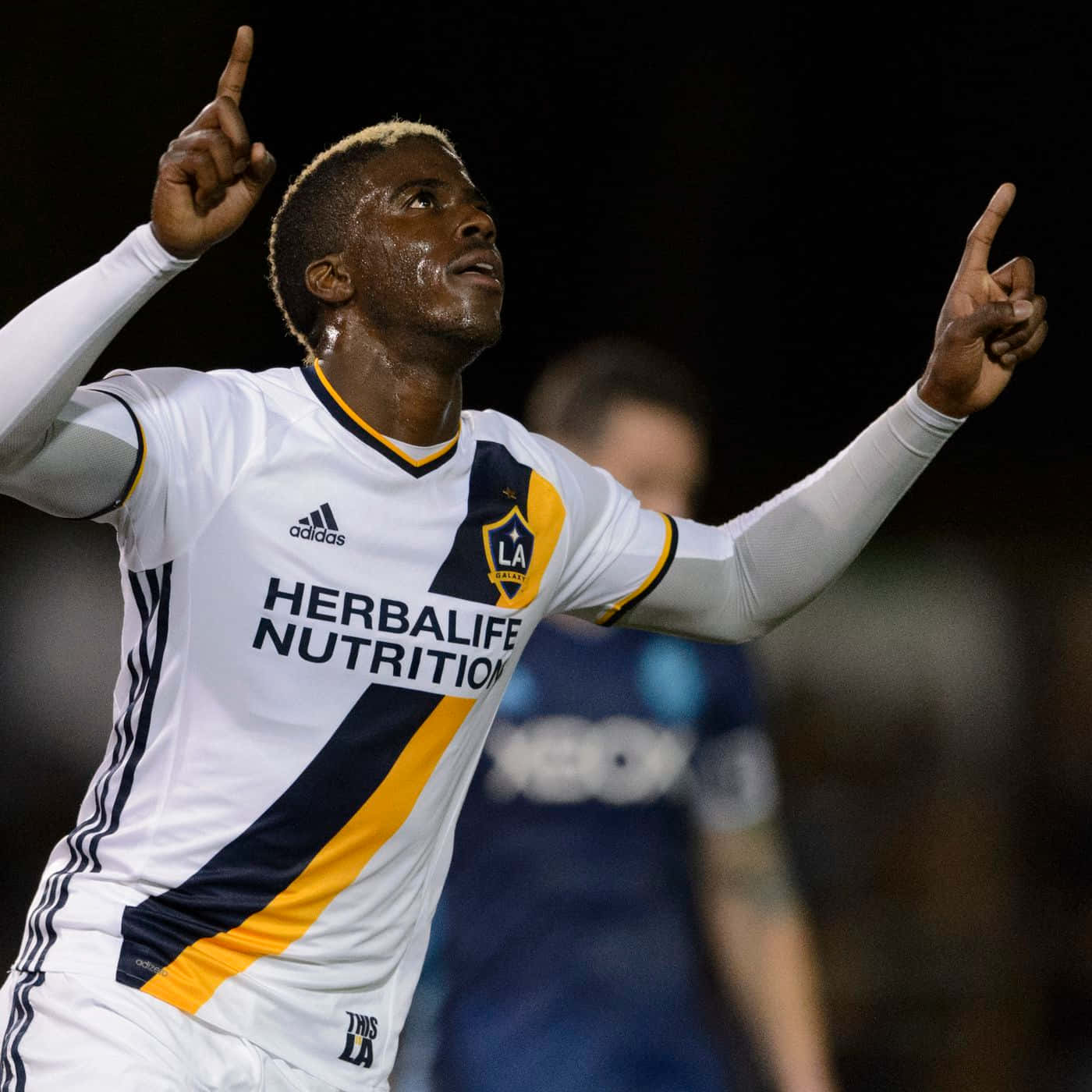 Gyasi Zardes Pointing To The Sky Background