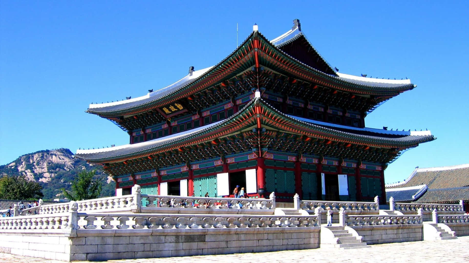 Gyeongbokgung Palace Historic Geunjeongjeon Hall Background