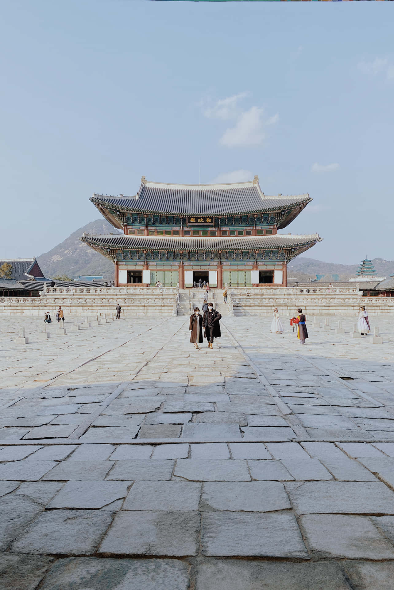 Gyeongbokgung Palace Minimalist Aesthetic Photo Background