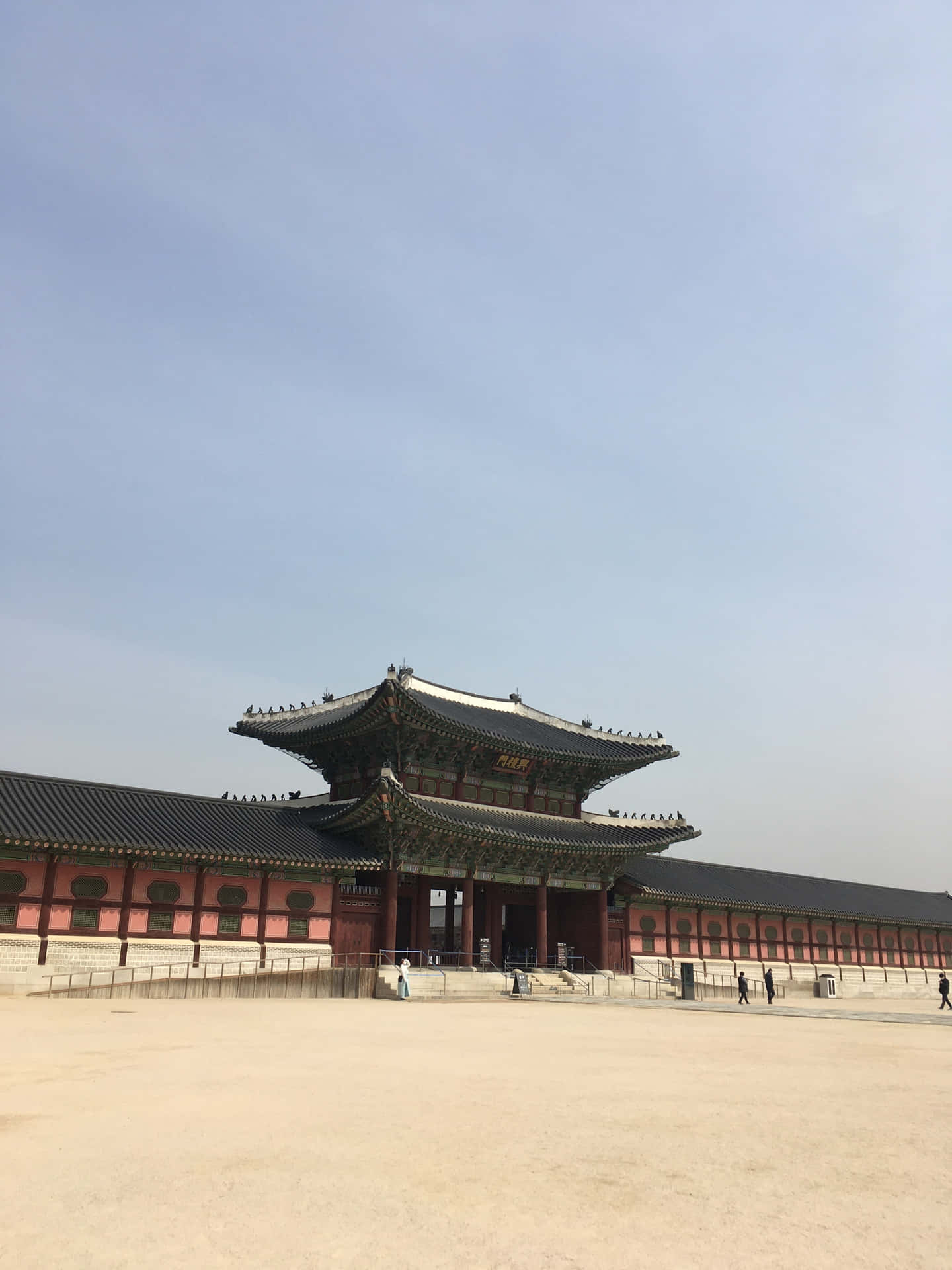 Gyeongbokgung Palace Vintage Side View Photo Background