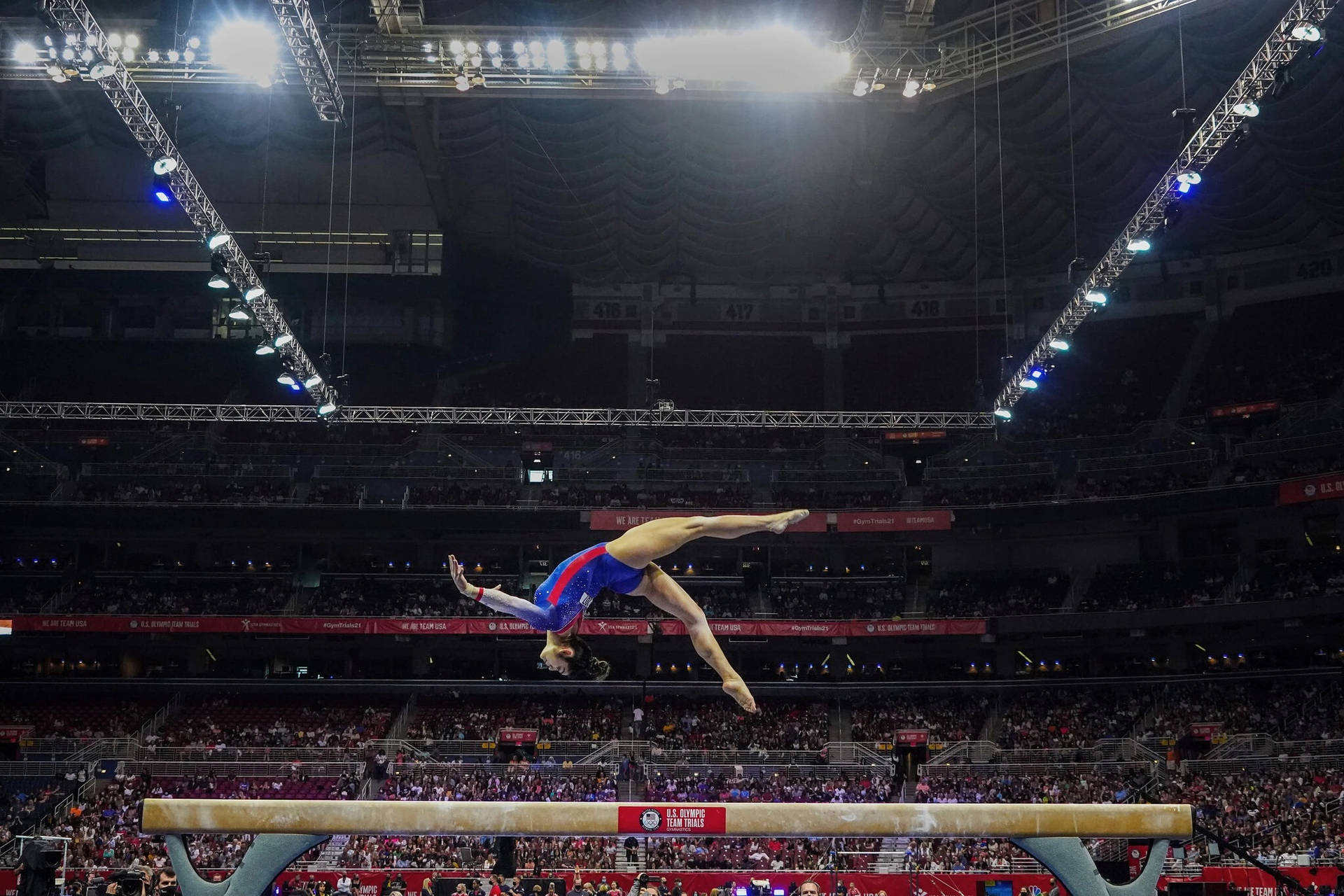 Gymnastics Balance Beam 2021 Olympics Background