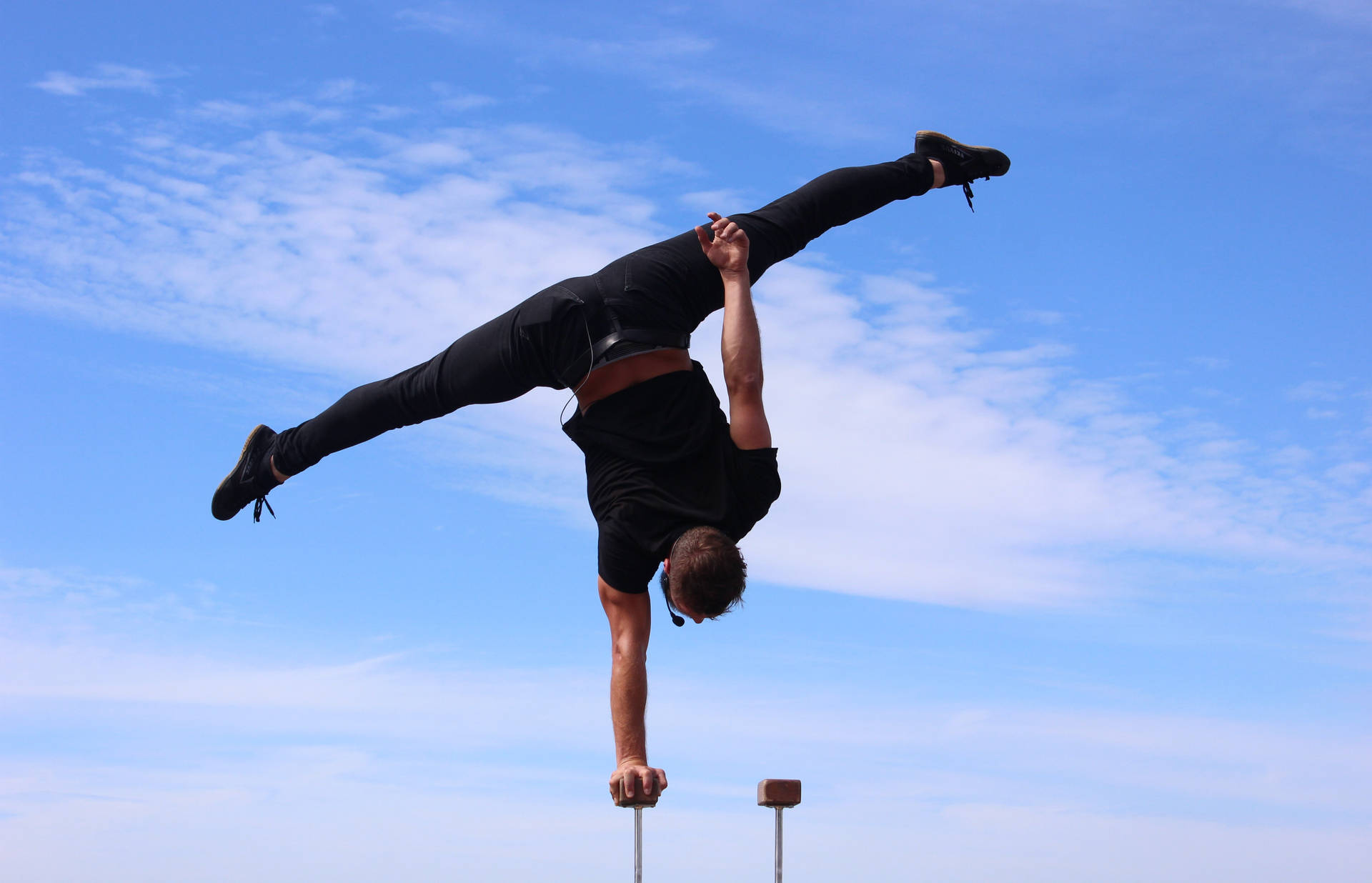 Gymnastics One-arm Handstand Background