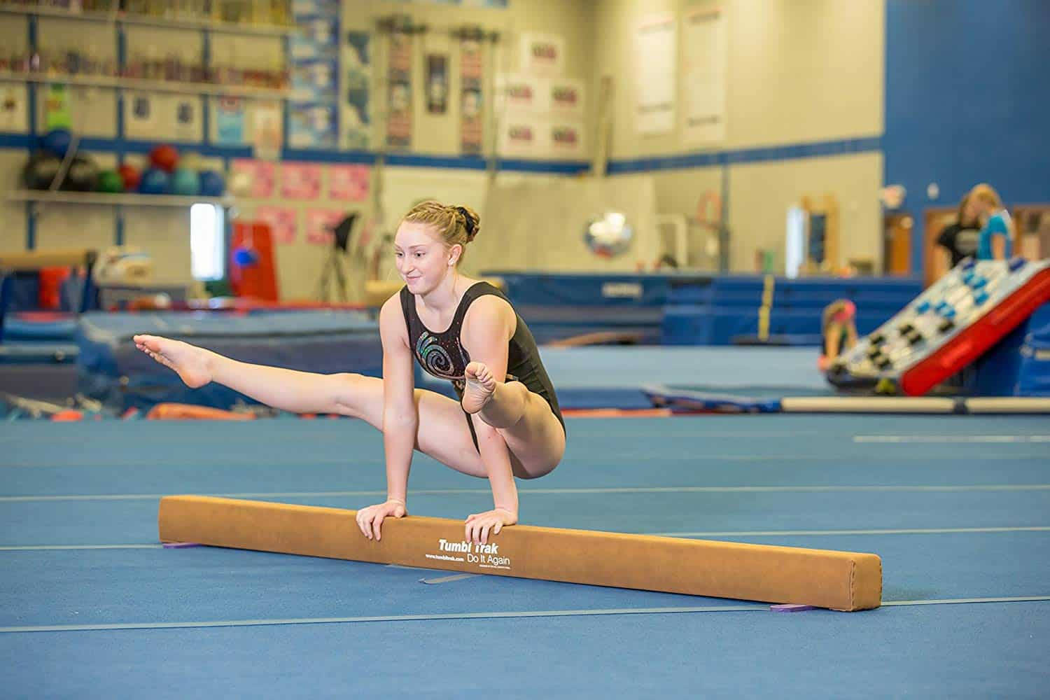 Gymnastics Straddle Press On Balance Beam