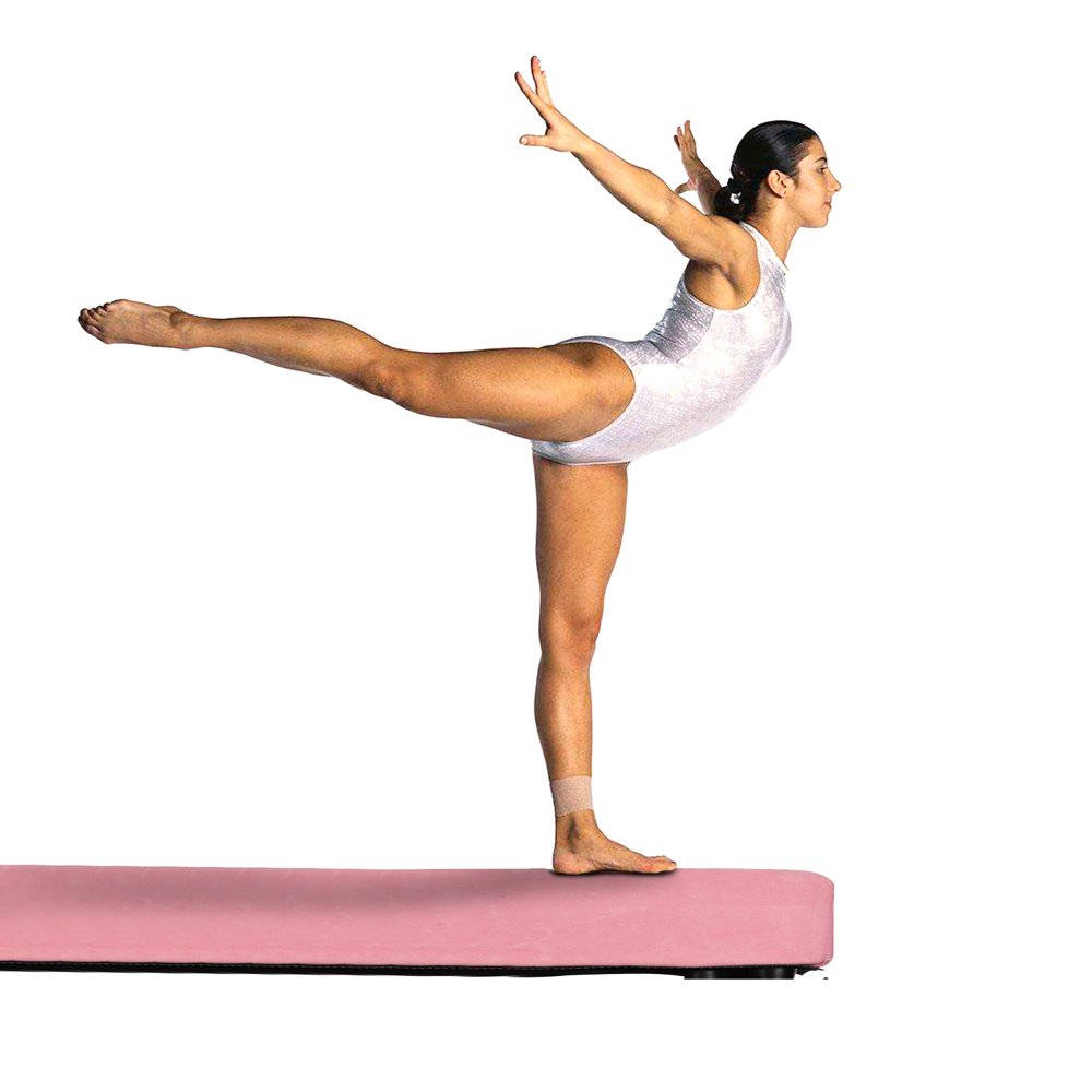 Gymnasts On The Balance Beam Background