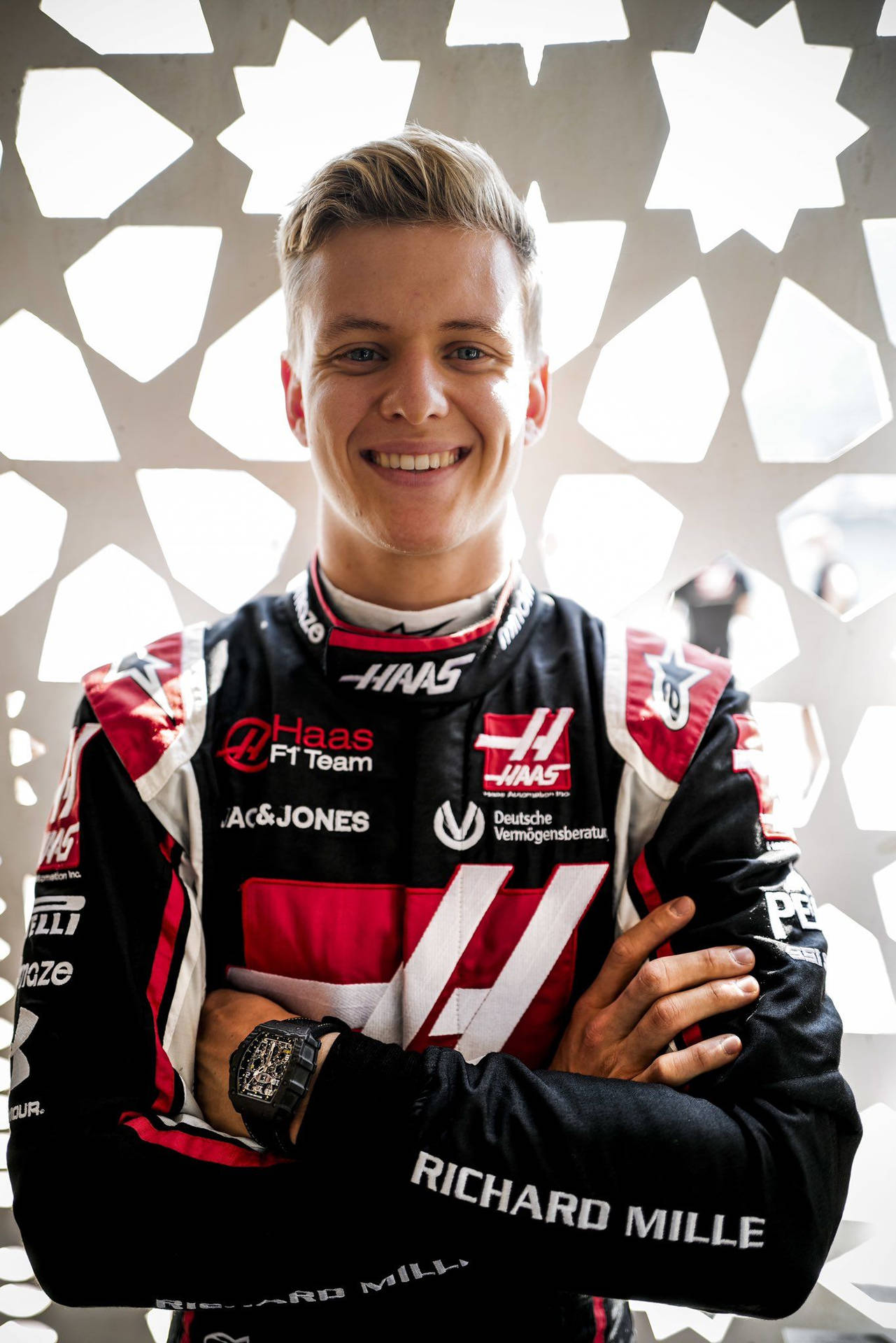 Haas F1 Racer Mick Schumacher Background