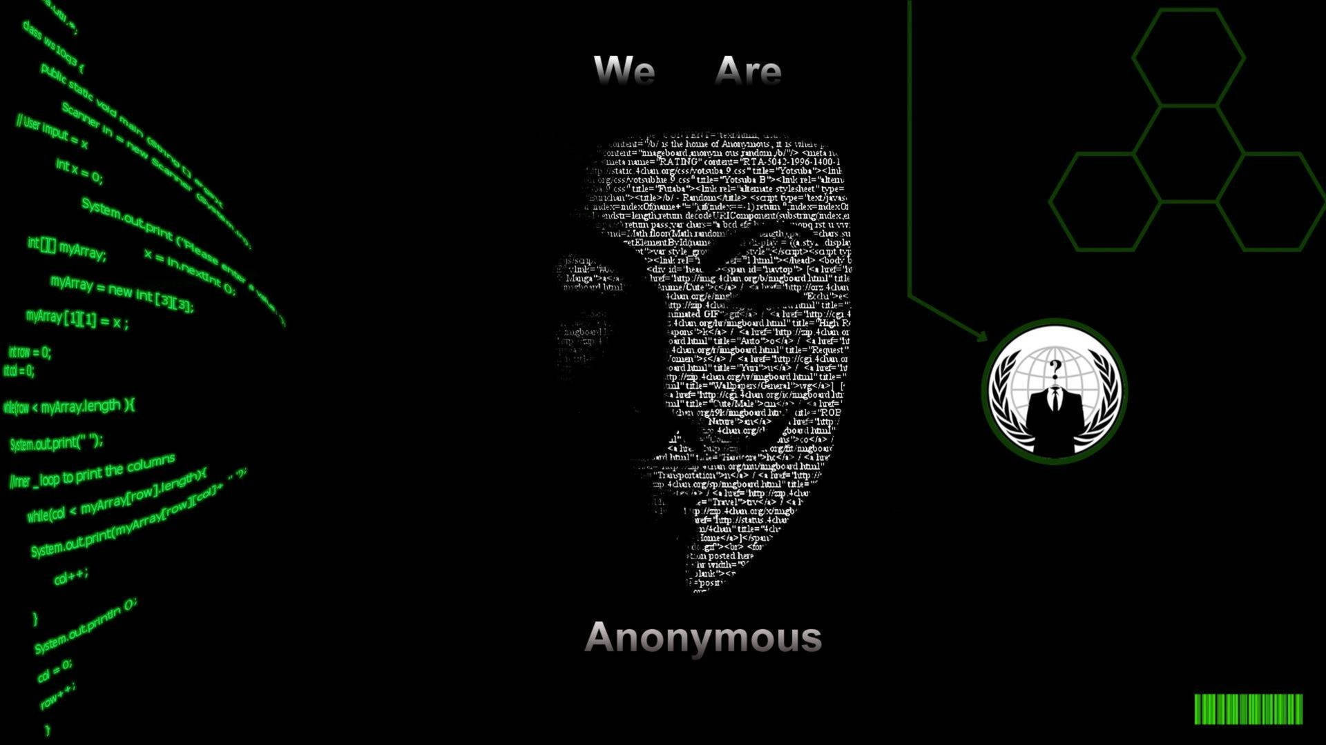 Hacker 4k Mask With Matrix Code Background