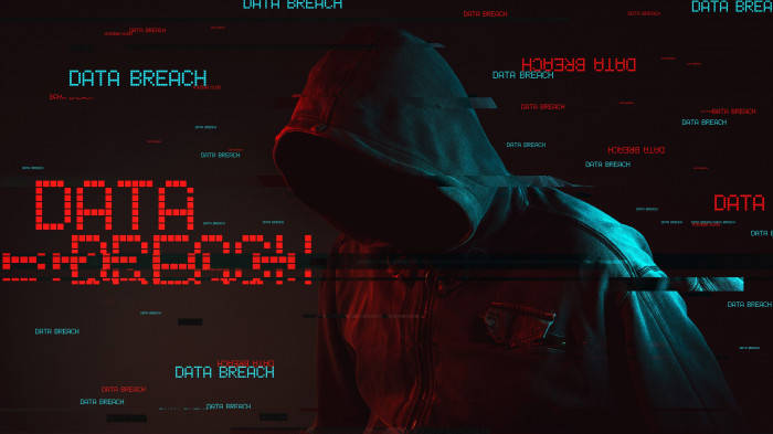 Hacker And Data Breach 3d Background