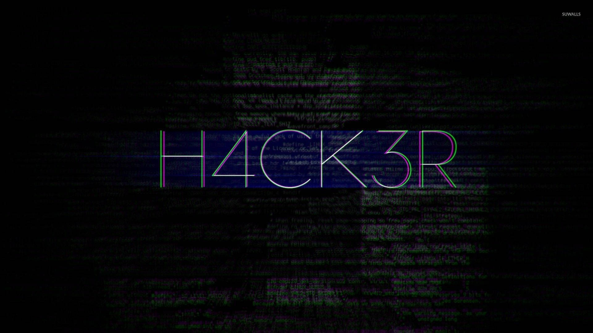 Hacker Glitch Font Full Hd Background