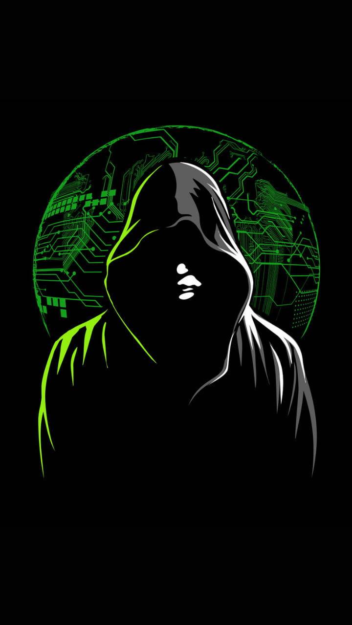 Hacker Green Technology Graphic Hacking Android