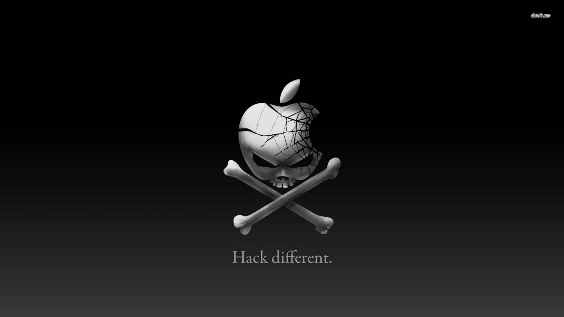 Hacker Logo Apple Skull Background