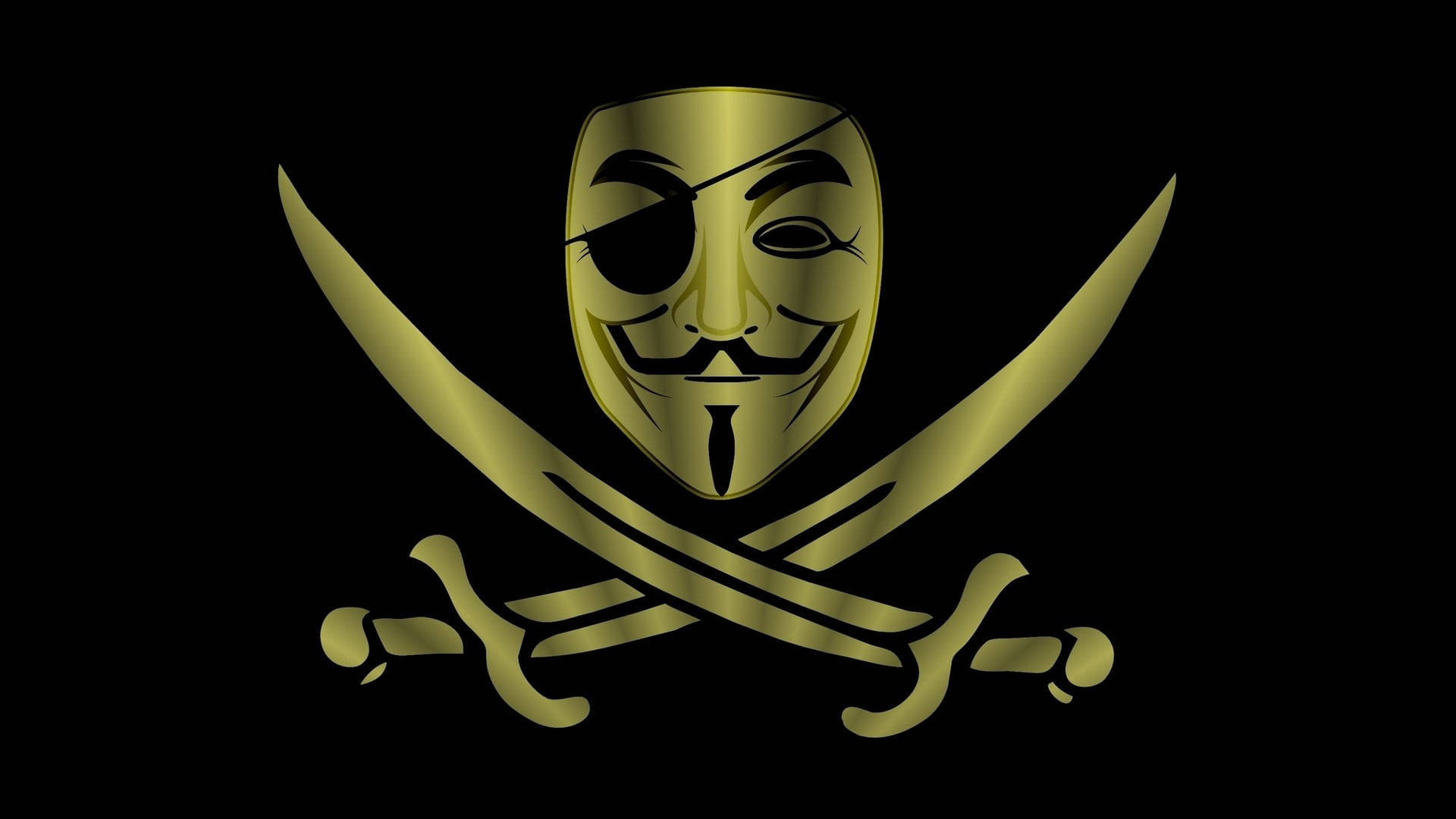 Hacker Logo Pirate Fawkes Background