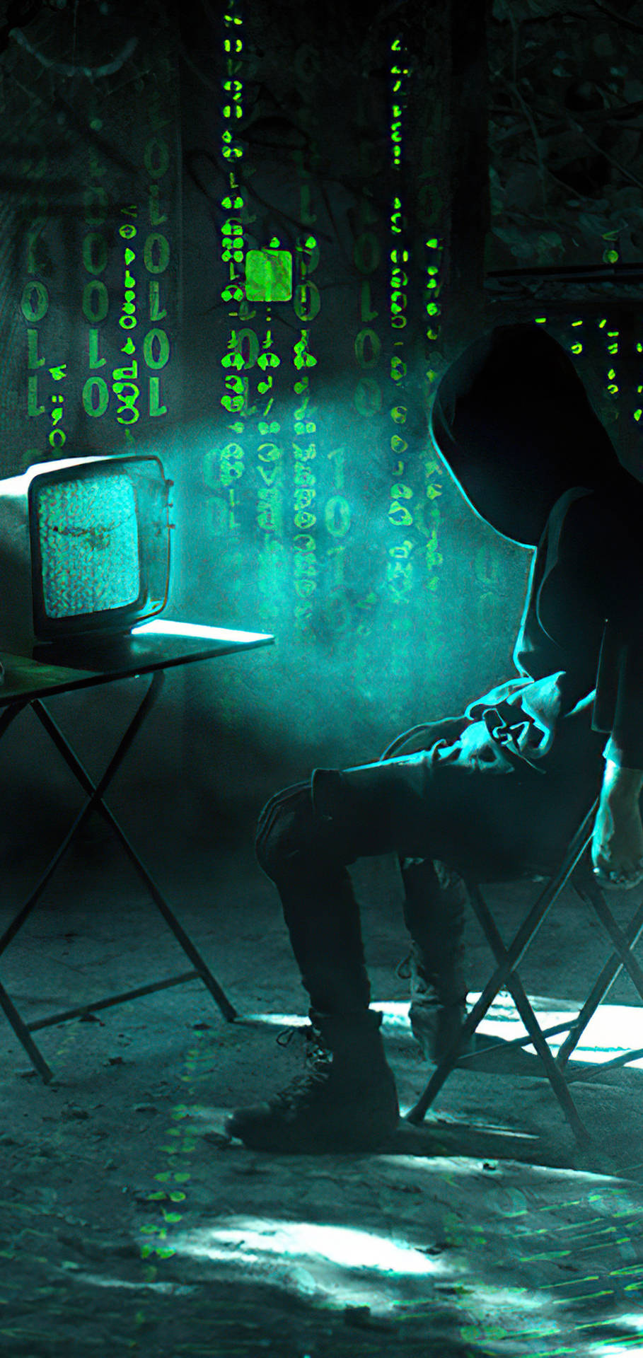 Hacker On Warehouse Hacking Android Background Background