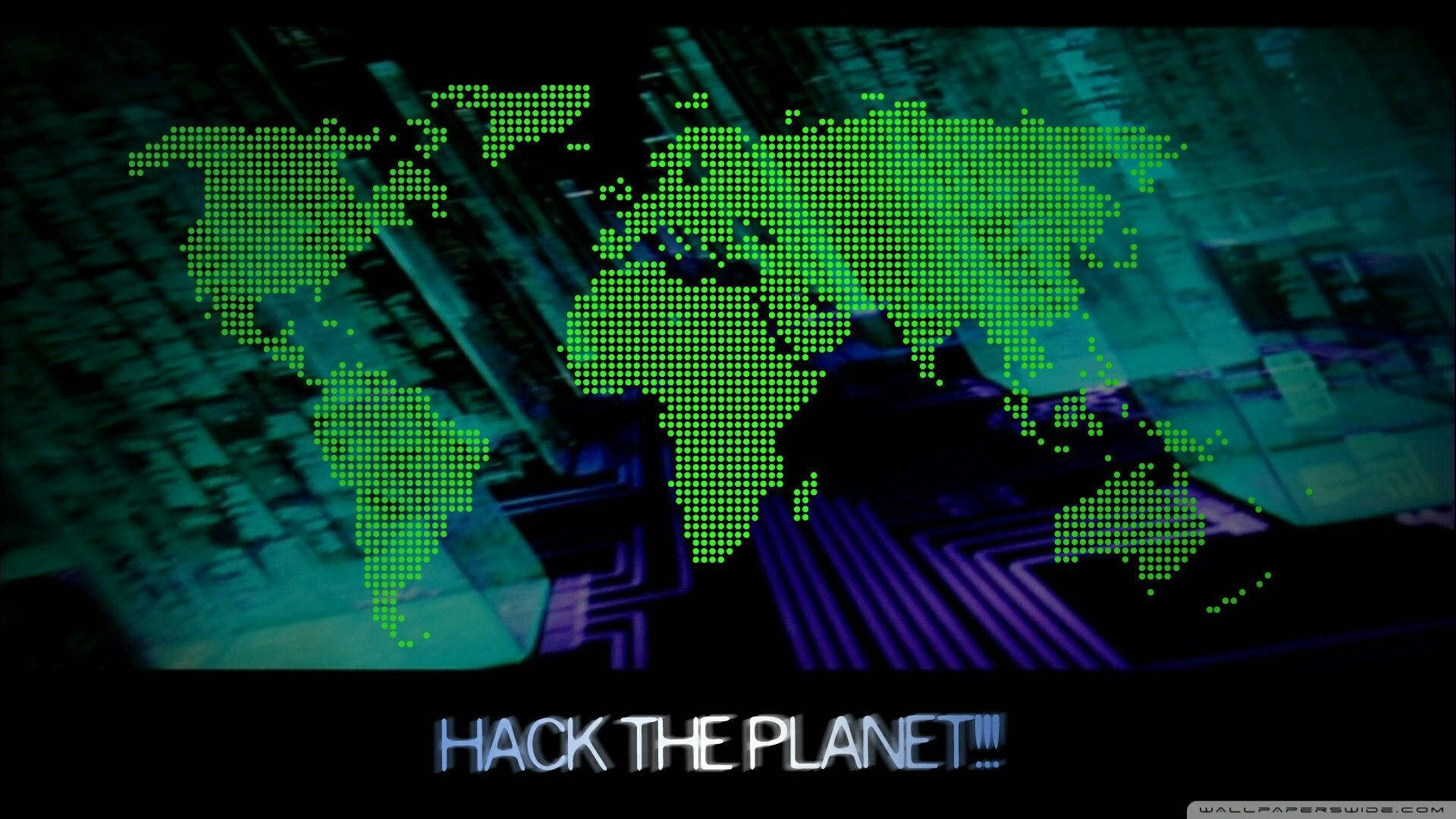 Hacker Planet Map Full Hd Background