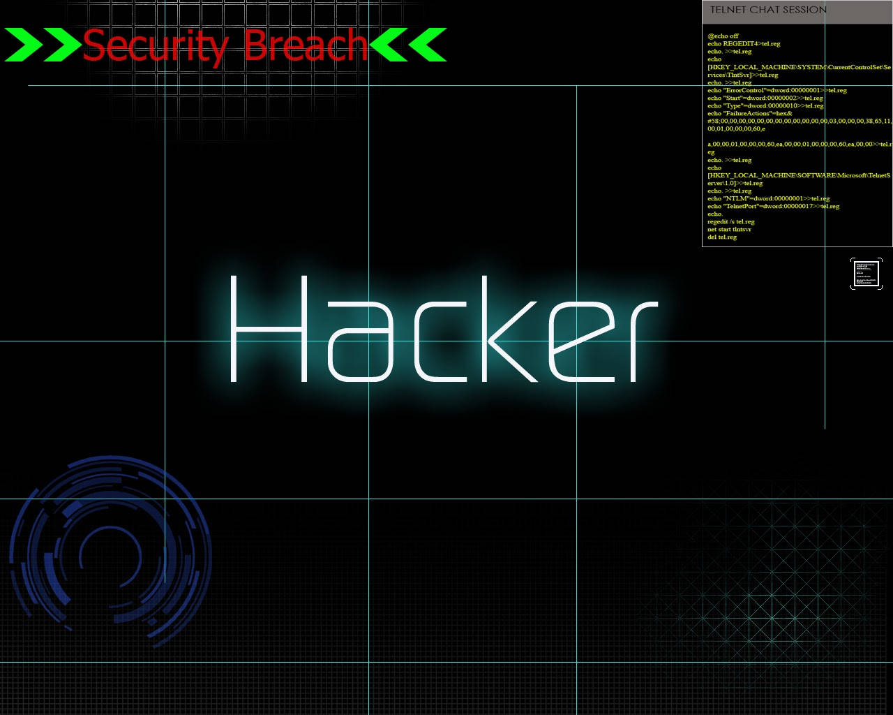 Hacker Security Breach Background