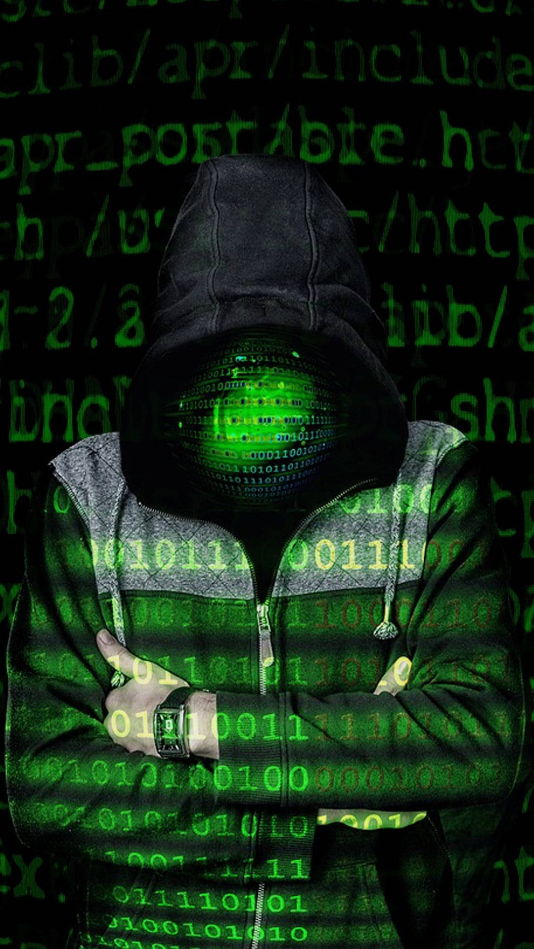 Hacker With Arms Crossed Hacking Android