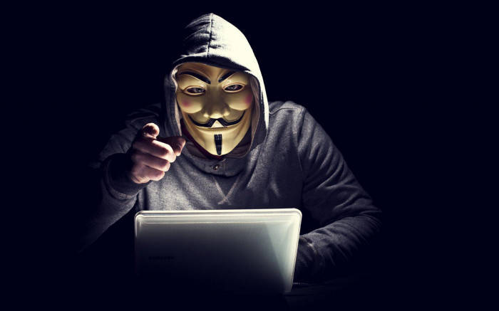 Hacker With Fawkes Mask 3d Background