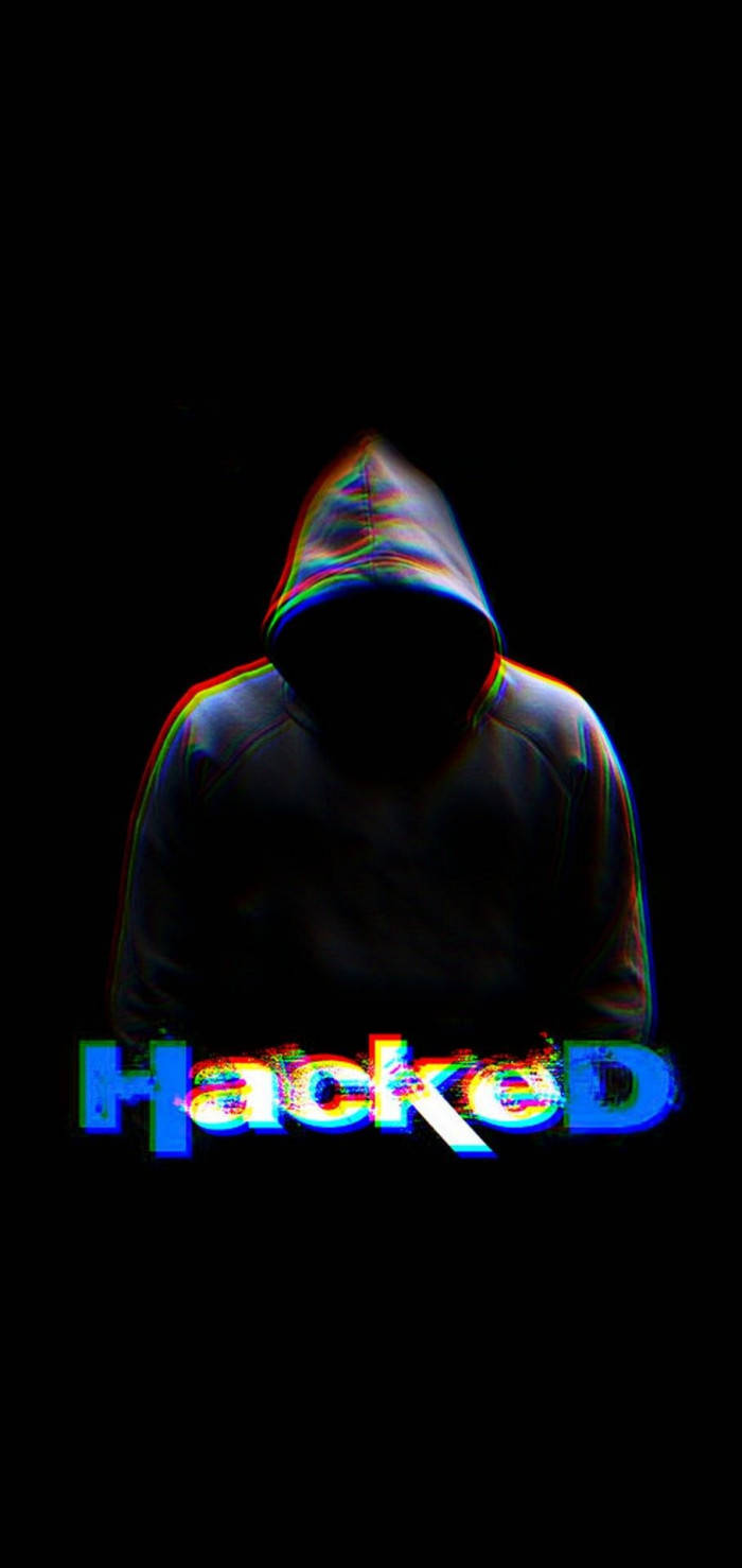 Hacker With Hacked Text 3d Background