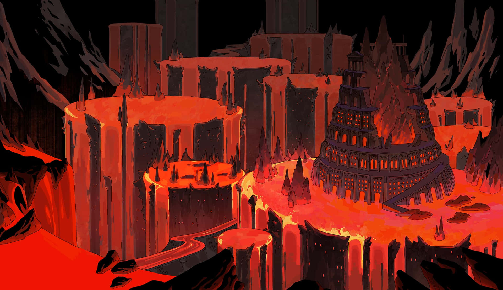 Hades Game Asphodel Underworld Landscape Background