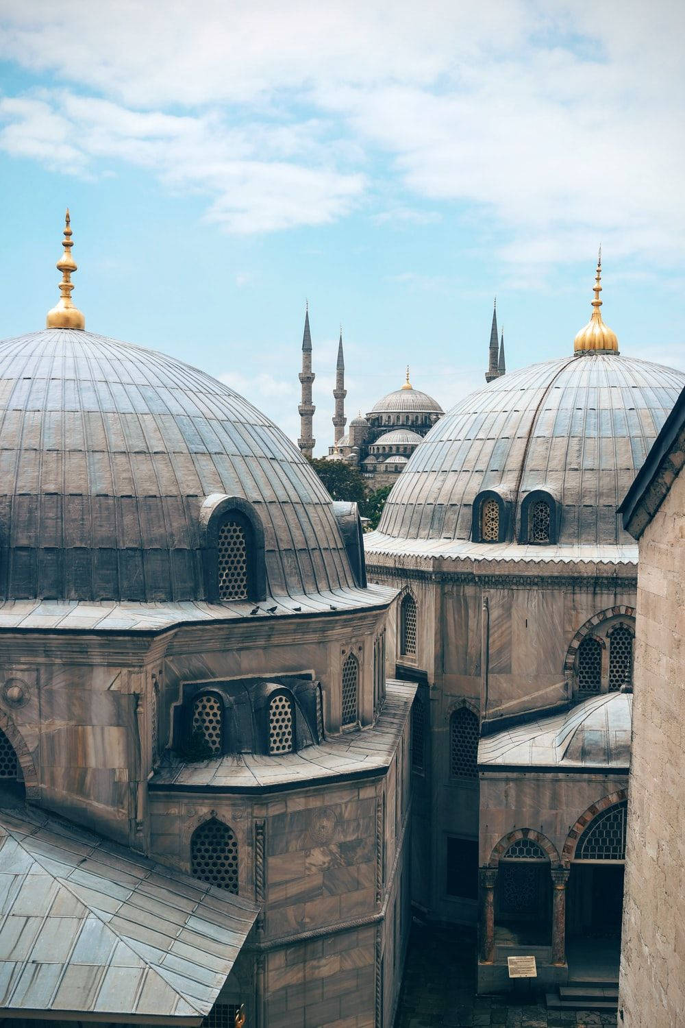 Hagia Sophia Domes Close-up Background