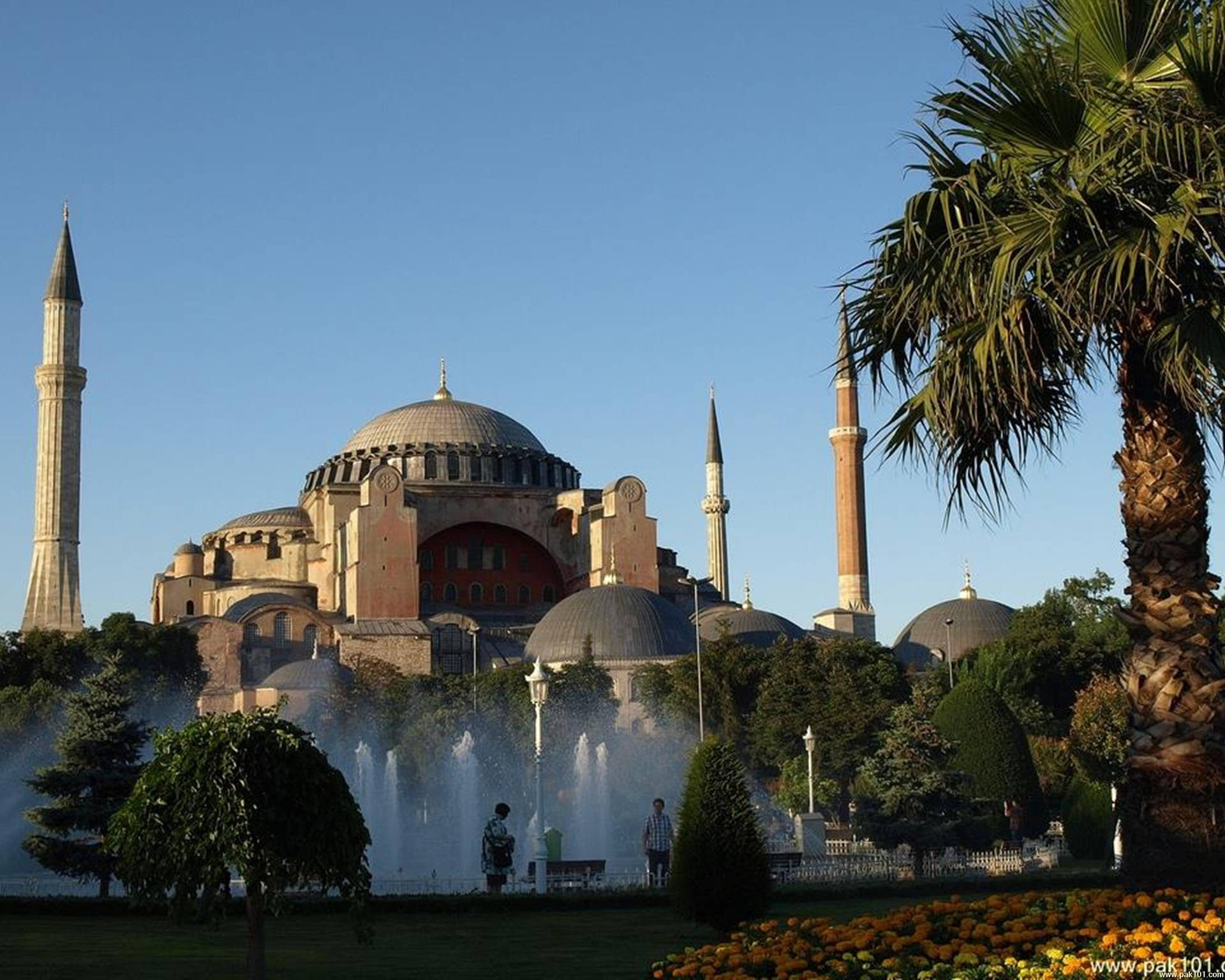 Hagia Sophia With Garden Fountain