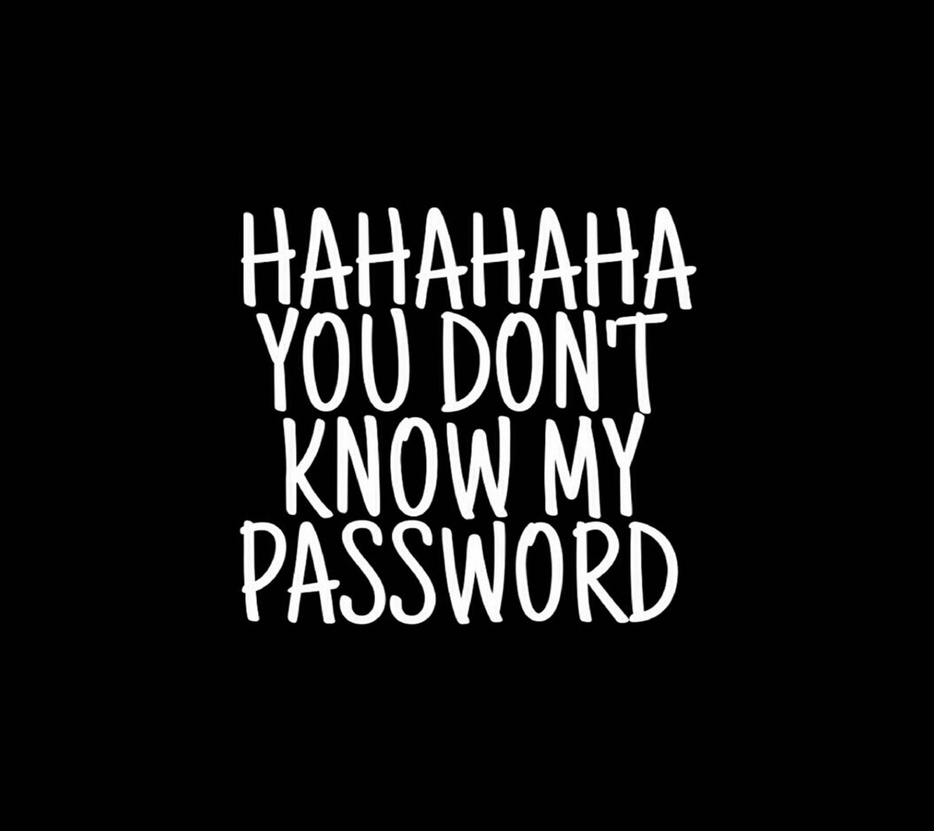 Hahaha You Don't Know My Password Background