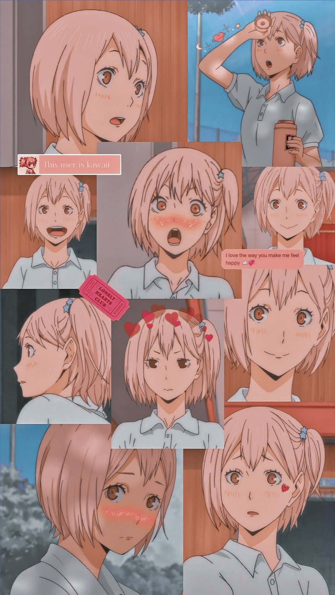 Haikyuu Animated Character Expressions Collage Background