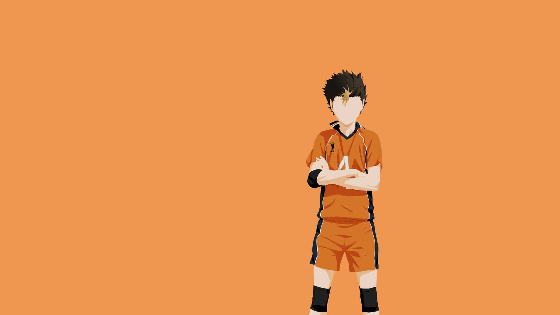Haikyuu Character Orange Background Background