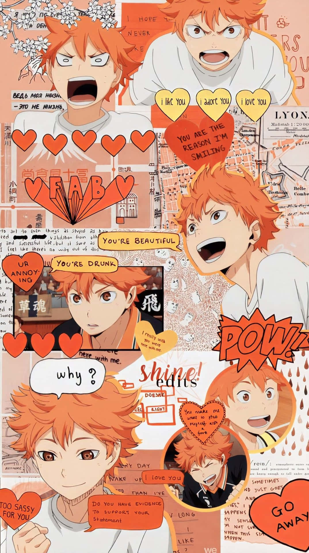 Haikyuu Expressions Collage Background