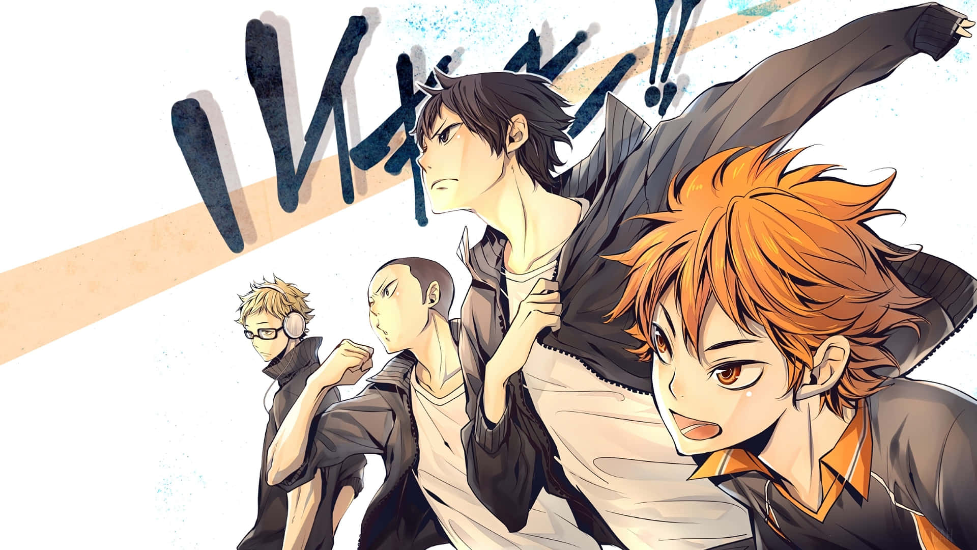 Haikyuu Team Dynamic Illustration Background