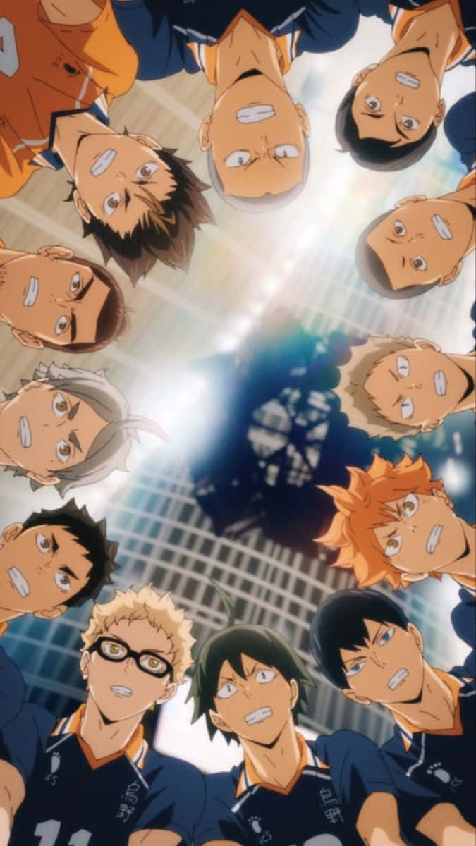 Haikyuu Team Huddle Background
