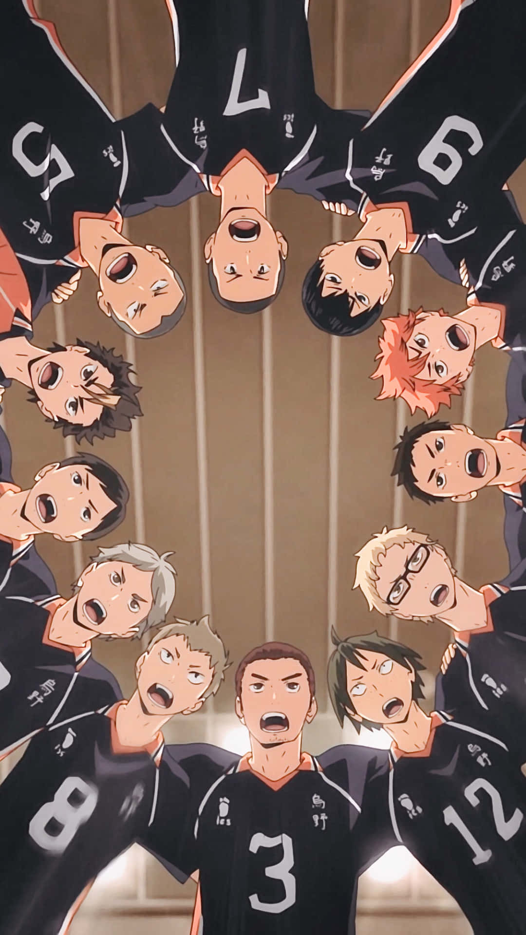 Haikyuu Team Huddle Illustration Background