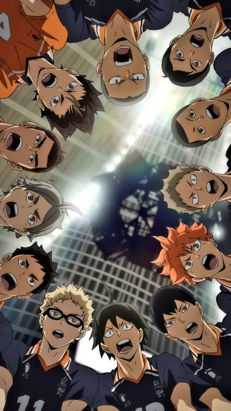 Haikyuu Team Huddle View Background