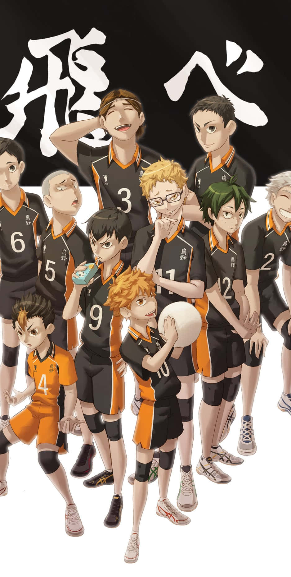 Haikyuu Team Karasuno Group Pose Background