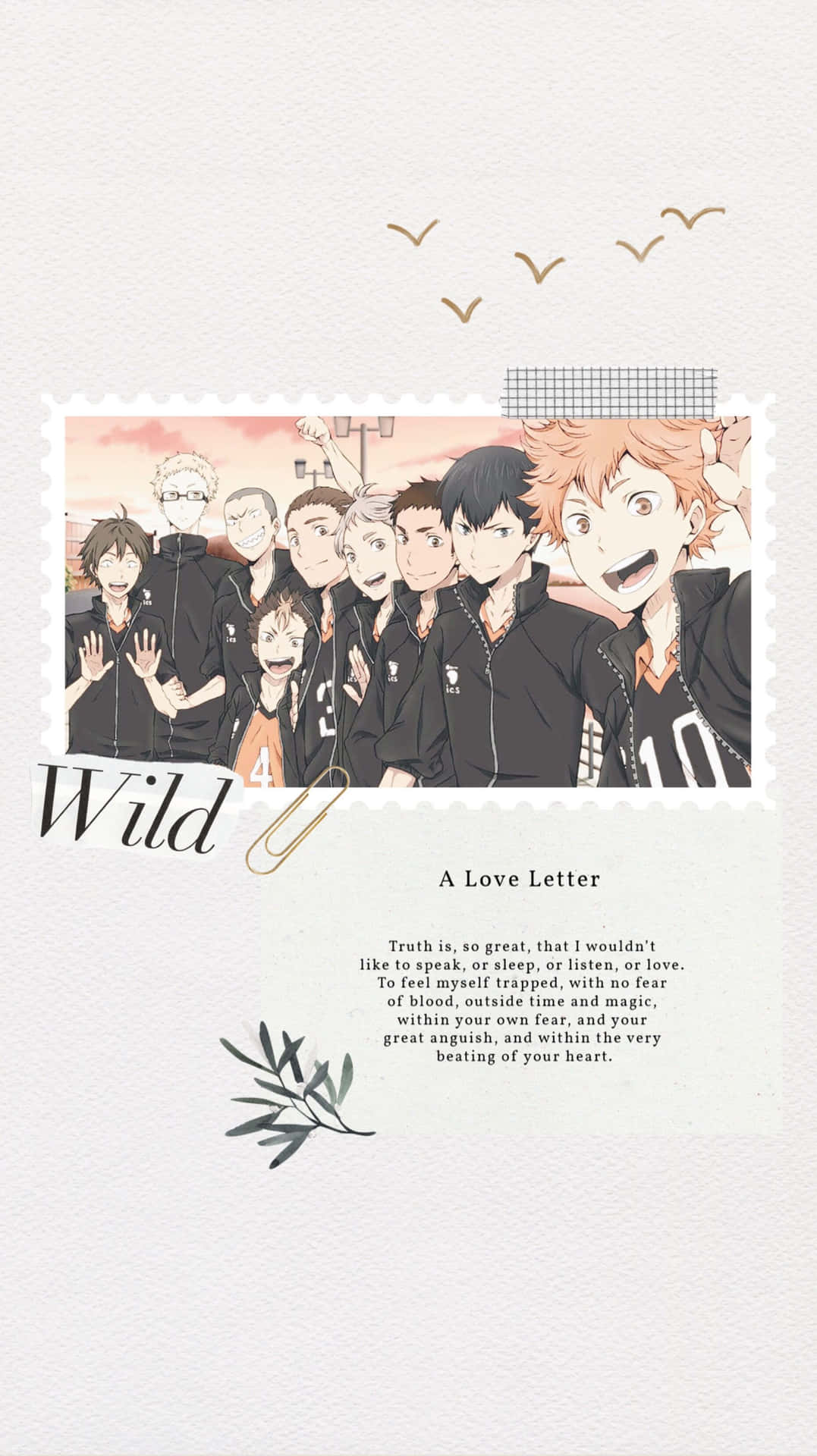 Haikyuu Team Karasuno Wild Spirit Background