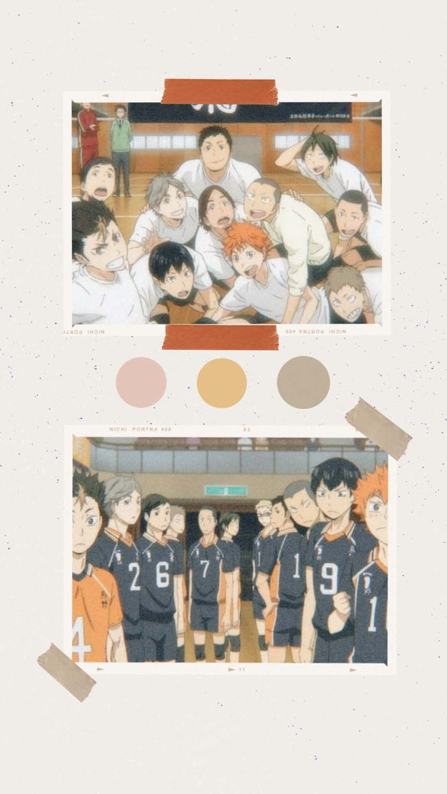 Haikyuu Team Moments Collage Background
