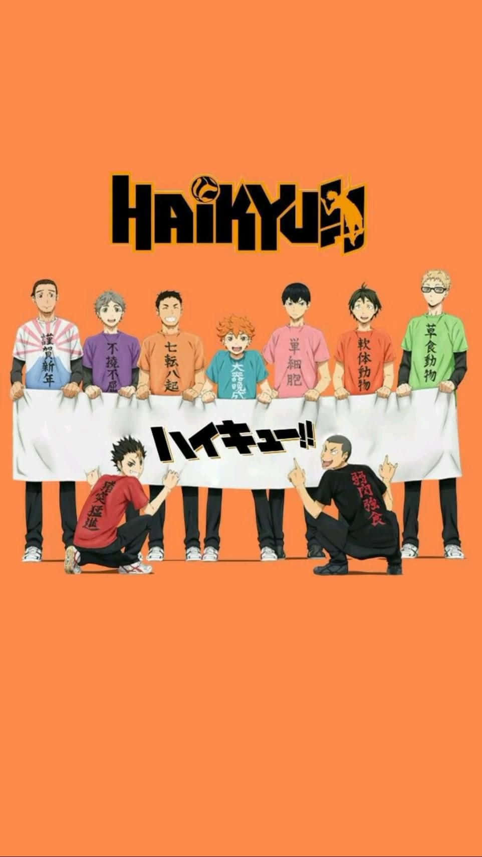 Haikyuu Team Orange Background Background