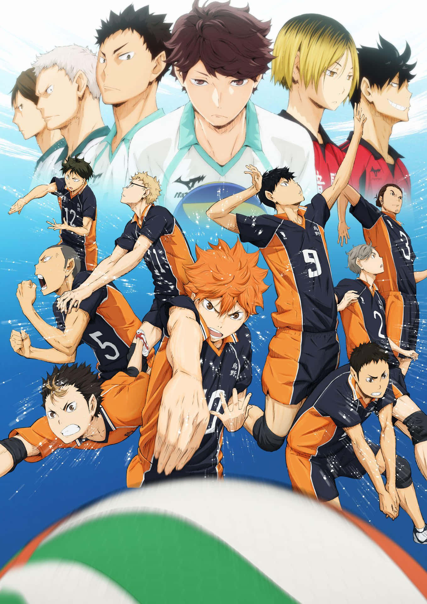 Haikyuu Team Spirit Anime Artwork Background