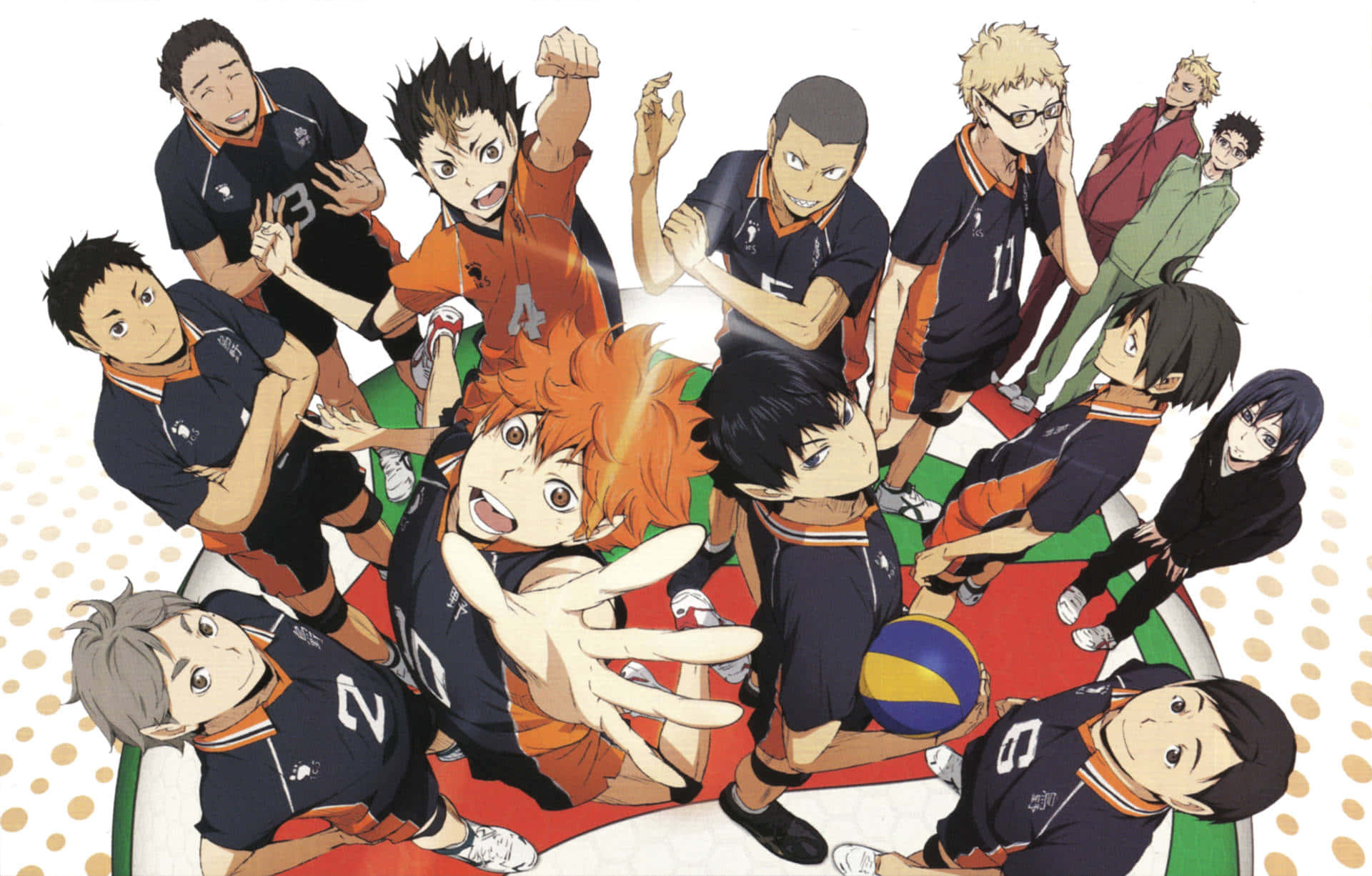 Haikyuu Team Spirit Anime Illustration Background