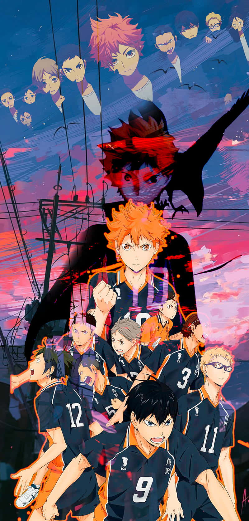 Haikyuu Team Sunset Challenge Background