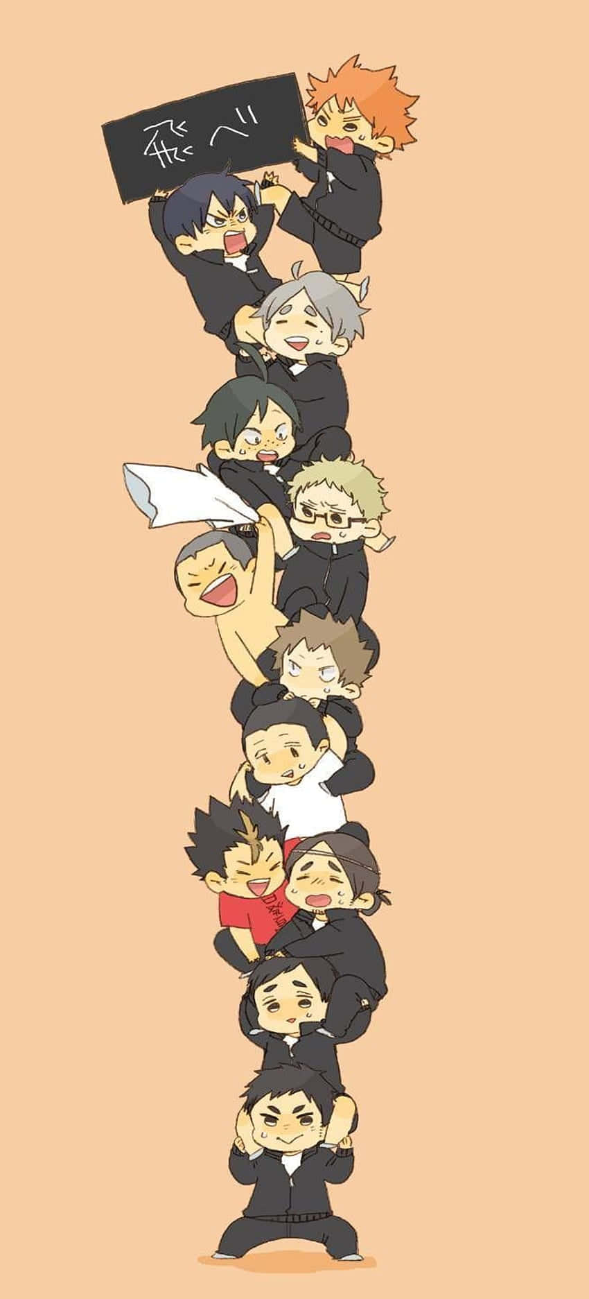 Haikyuu Team Totem Pole Background